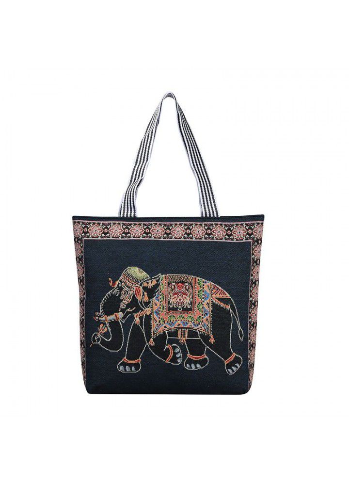 Xinmatai style single shoulder bag ethnic style shopping women's bag student bag fashion women's bag aunt BAG canvas bag embroidery 