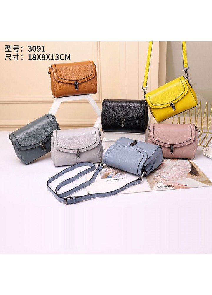 Fashion women's bag leather  new style messenger bag trend one shoulder bag 3091 