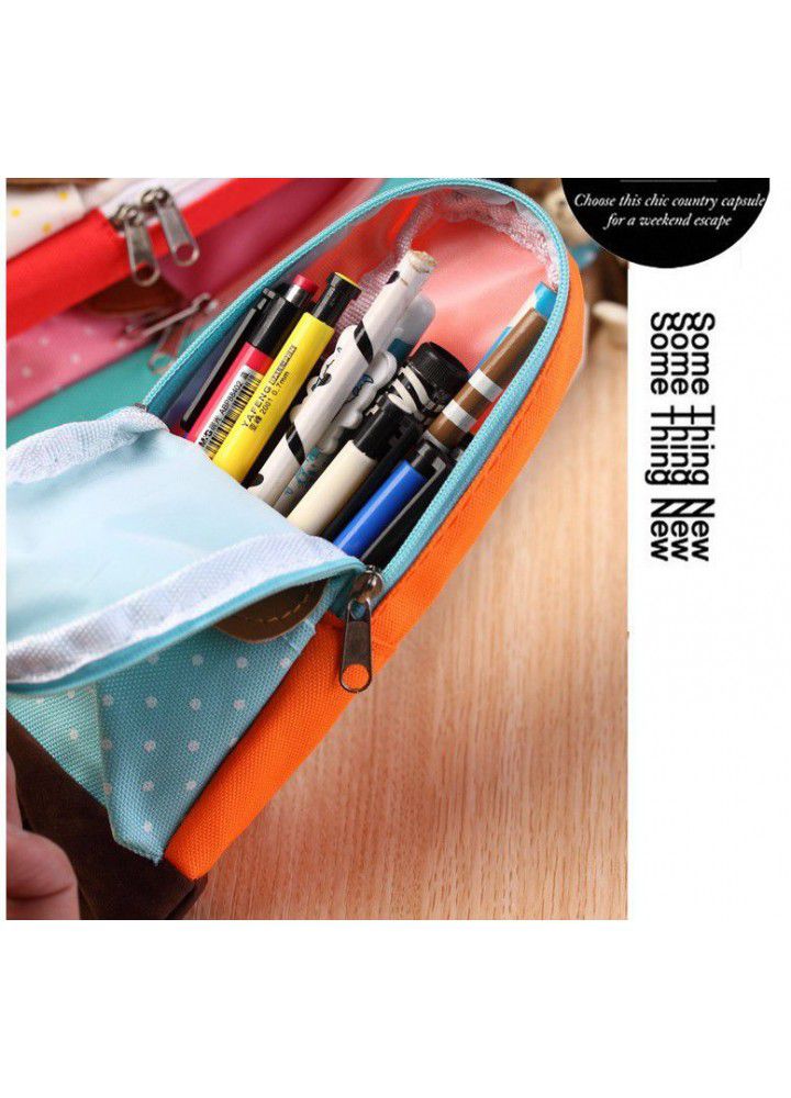Simple fashion creative pencil case personality girl heart Korean funny trend schoolbag pencil bag stationery box 