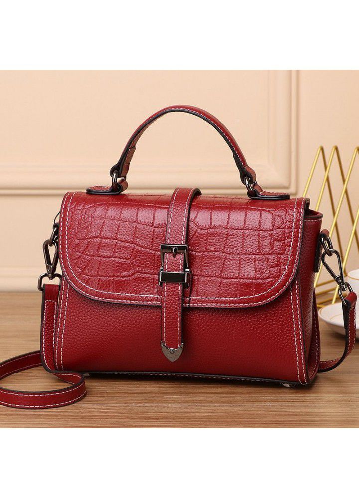 Xiaobao  new xiaofangbao crocodile cross bag women's net Red Fashion Shoulder Bag Leather Handbag 3631 