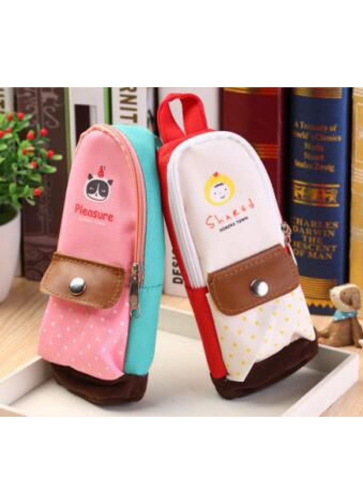 Simple fashion creative pencil case personality girl heart Korean funny trend schoolbag pencil bag stationery box 