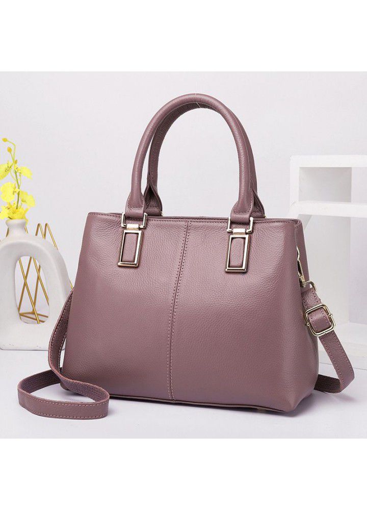 Leather Messenger Handbag  new casual mother's bag fashion women's bag top layer cow leather single shoulder 8319 