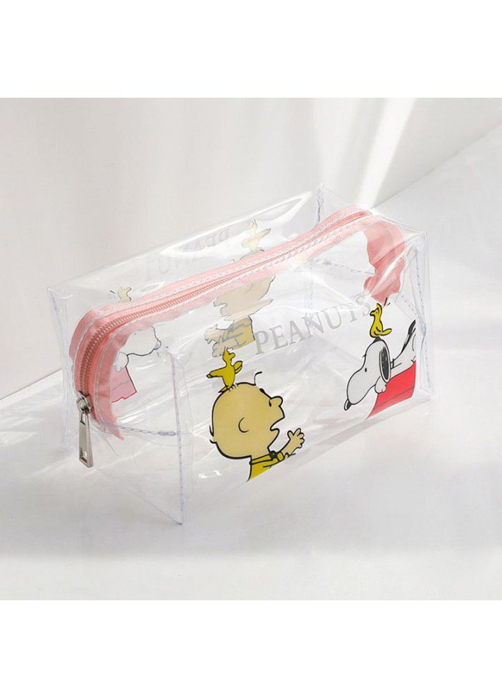 South Korea ins Yuya flower transparent waterproof cosmetic bag female portable large capacity girl's travel washing bag 