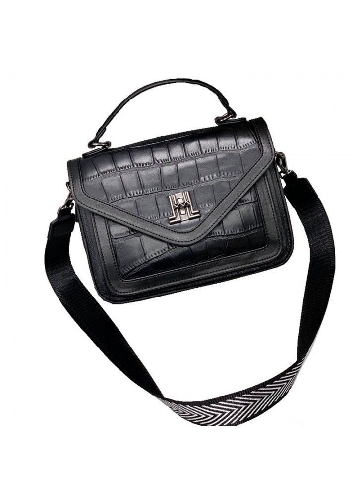  new leather women's bag crocodile pattern postman's bag head layer leather hand messenger bag versatile shoulder bag 9809 