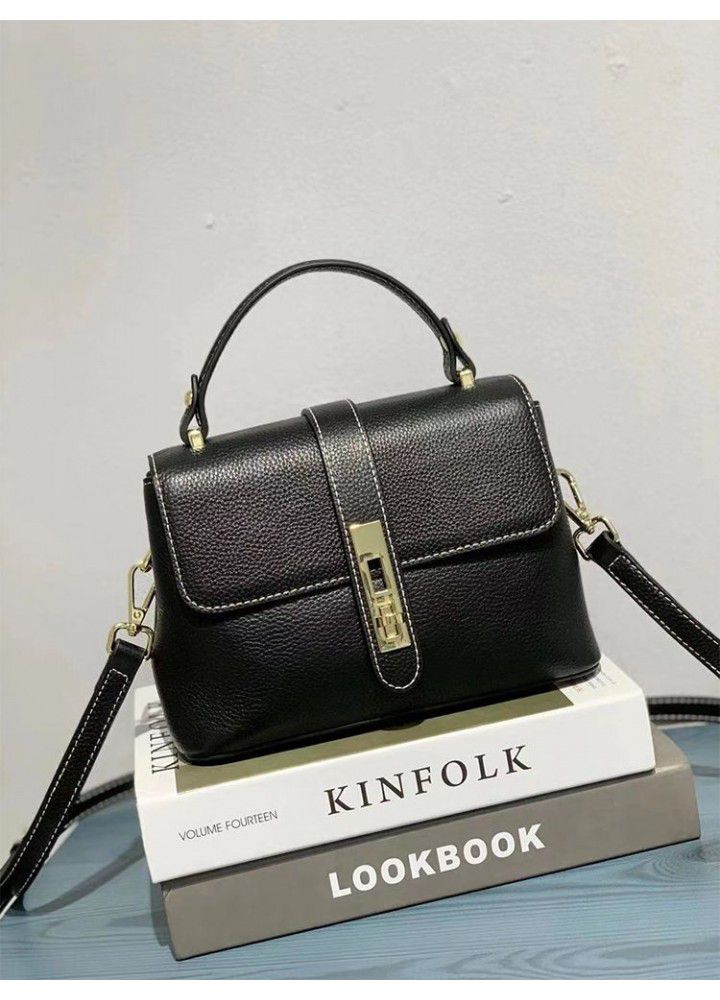 Leather handbag women's  new lock small square bag fashion trend Messenger Shoulder Bag versatile women's bag 6509 