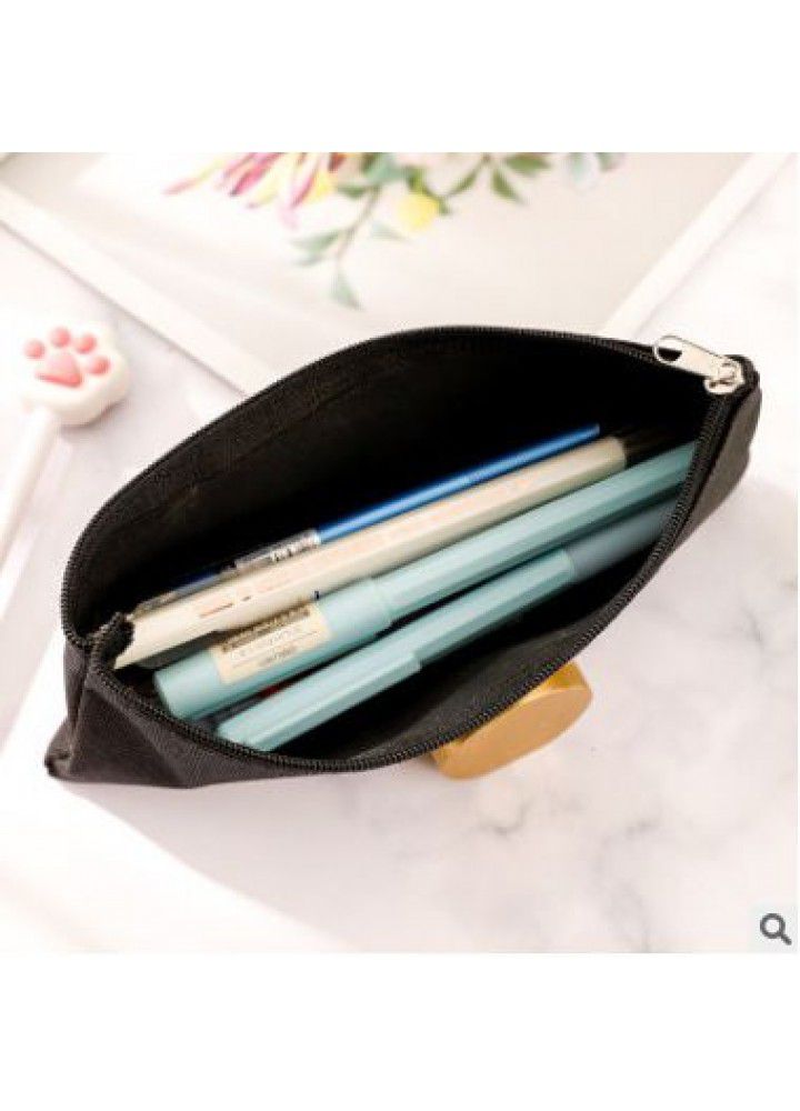 Creative cartoon canvas pencil case high quality Oxford simple stationery case student stationery pencil case 