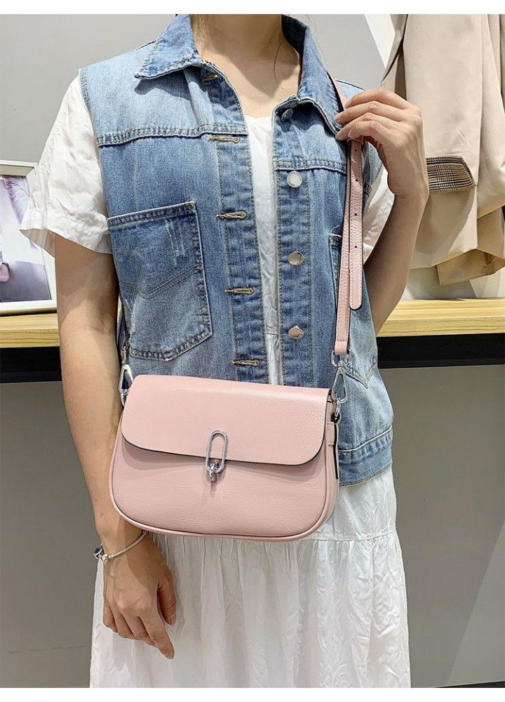 Fashion small bag women's  new trend messenger single shoulder bag women's leather small square bag cow leather women's bag 1983 