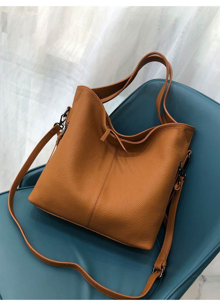 Cross border European and American Leather Women's bag  new trend head leather handbag women's Single Shoulder Messenger Bag 8308 