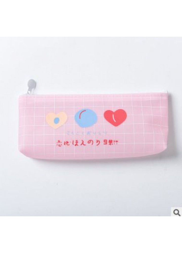 Korean version of simple transparent pencil case, Japanese creative personality, Korean Retro Art