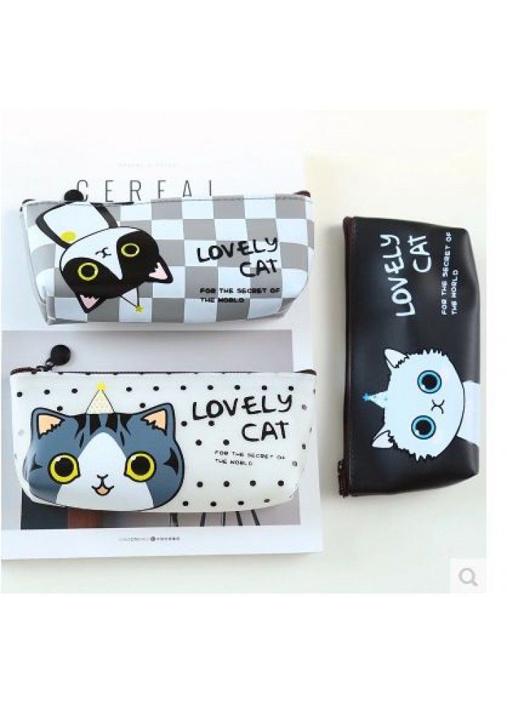 Lovely cat Princess Korean pencil bag student pencil bag waterproof stationery storage bag creative stationery box 