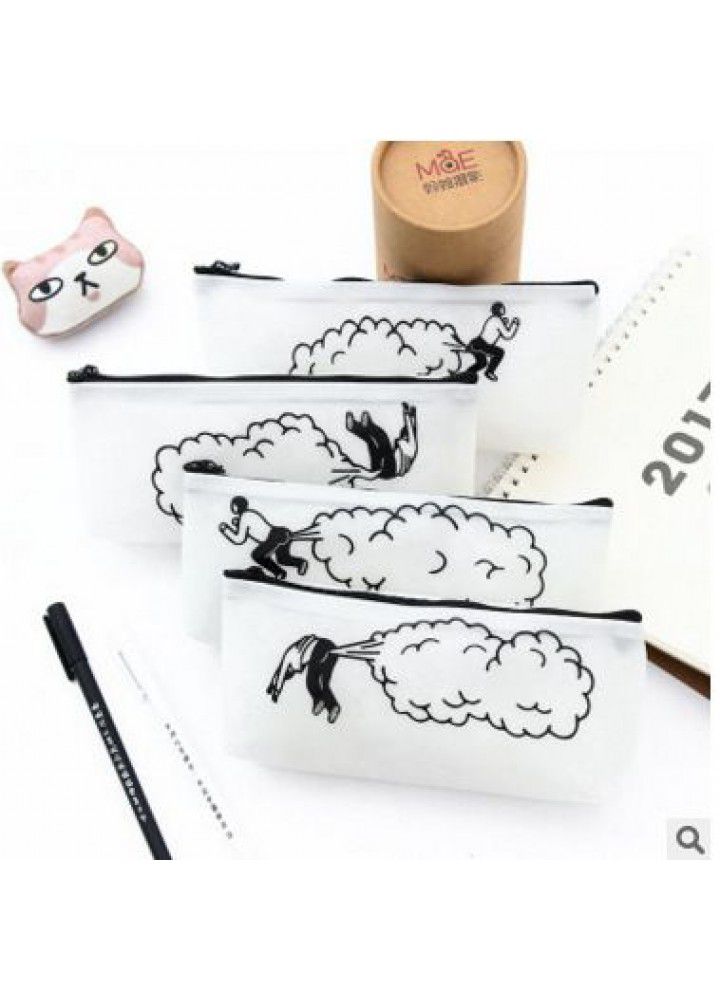 Fun jelly cute student pencil case Korean creative pencil case cartoon zipper stationery bag fart pencil case 