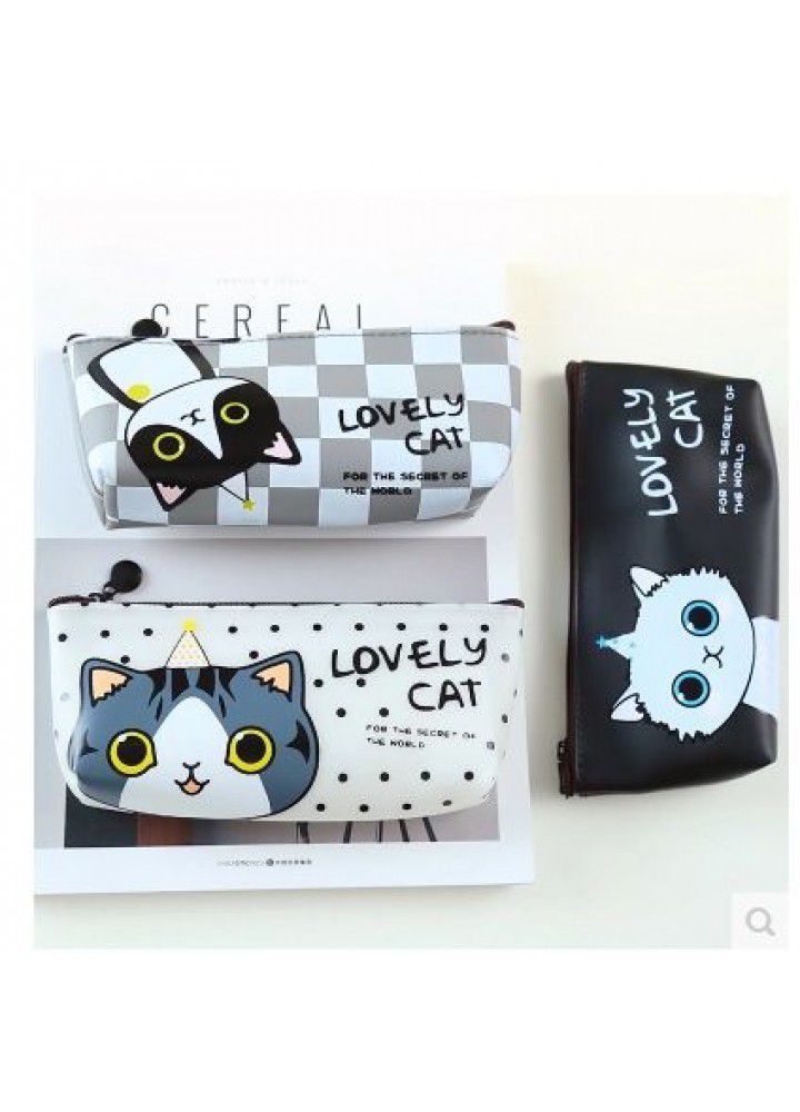 Lovely cat Princess Korean pencil bag student pencil bag waterproof stationery storage bag creative stationery box 