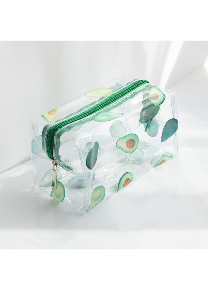 South Korea ins Yuya flower transparent waterproof cosmetic bag female portable large capacity girl's travel washing bag 