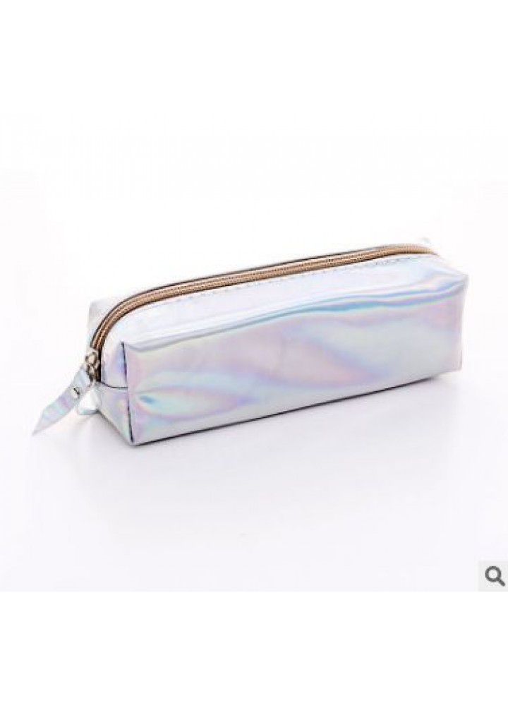 Japanese and Korean reflective cool laser pencil case cute girl student large capacity stationery case pencil case customized logo 