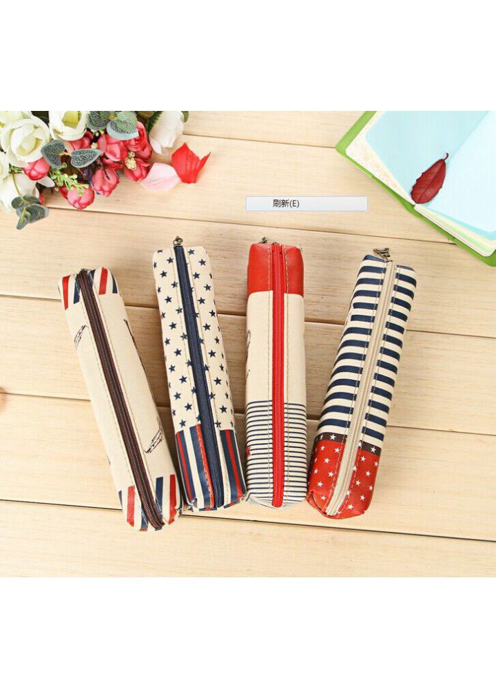 Crown series pencil case South Korea creative students multi-functional stationery canvas pencil case wholesale 