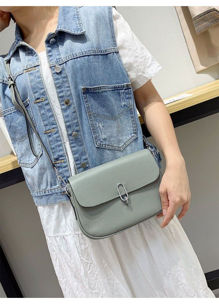 Fashion small bag women's  new trend messenger single shoulder bag women's leather small square bag cow leather women's bag 1983 