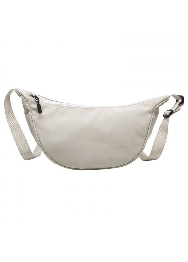 Large capacity nylon bag female  new Korean version simple cow pattern messenger bag wide shoulder strap fashion dumpling bag 