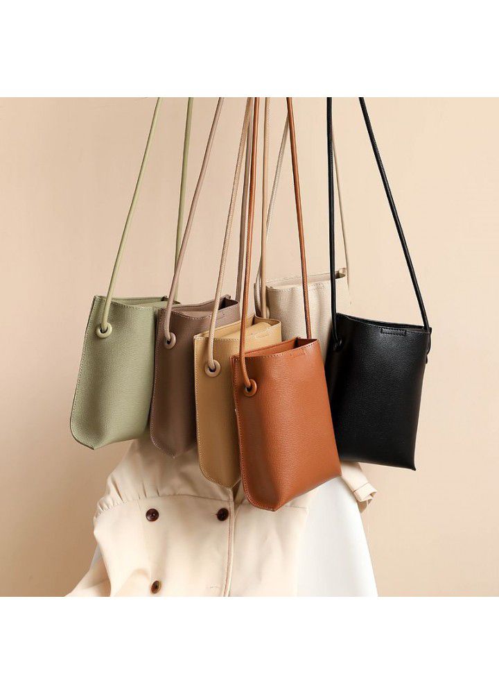  new Korean vertical mobile phone bag women's fashion simple small satchel ins Japanese Mini diagonal small bag 