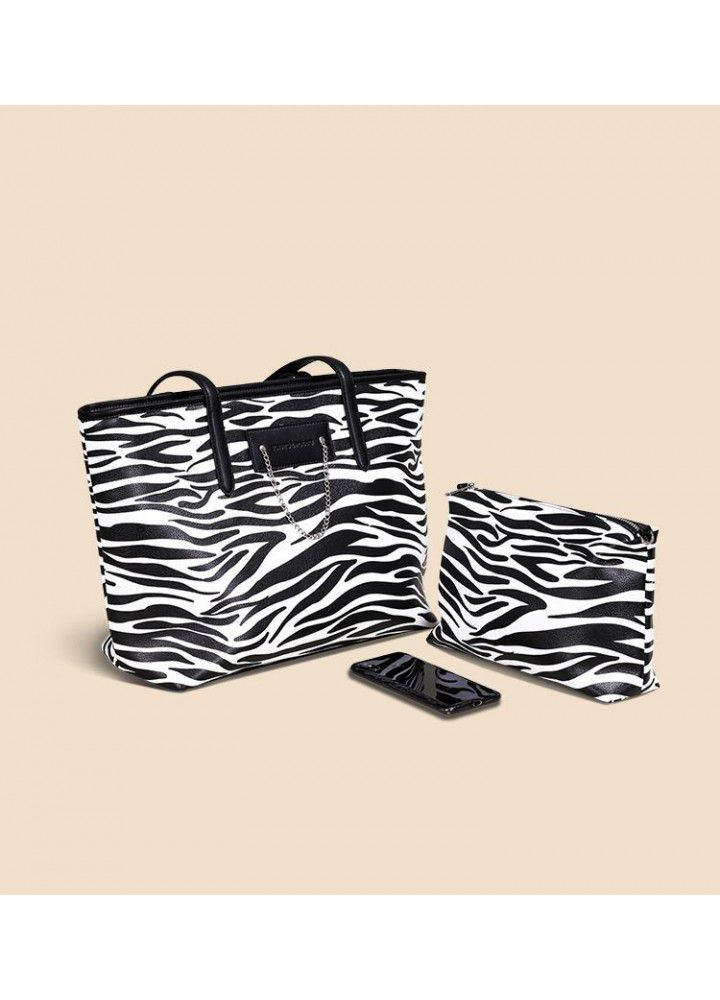 TP fashion tote bag large capacity shoulder bag commuter versatile zebra pattern messenger bag small original design bag 