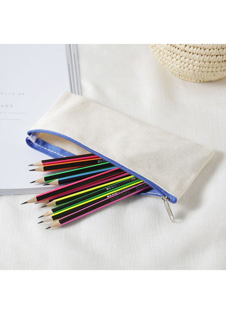 Color zipper graffiti polyester canvas cotton pen bag storage bag zero wallet size printed pattern manufacturer wholesale