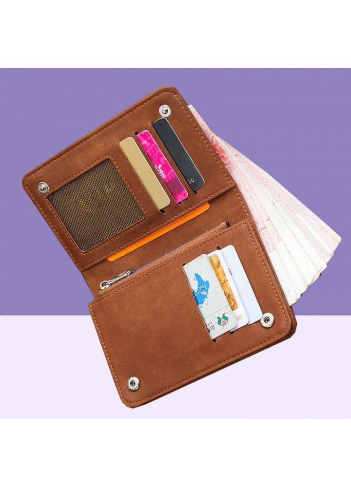 Men's wallet short driver's license wallet snap vertical silver bag zipper pocket wallet vintage silver bag 