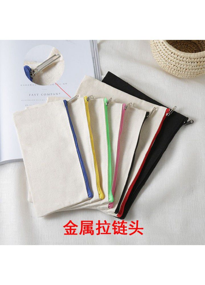 Color zipper graffiti polyester canvas cotton pen bag storage bag zero wallet size printed pattern manufacturer wholesale