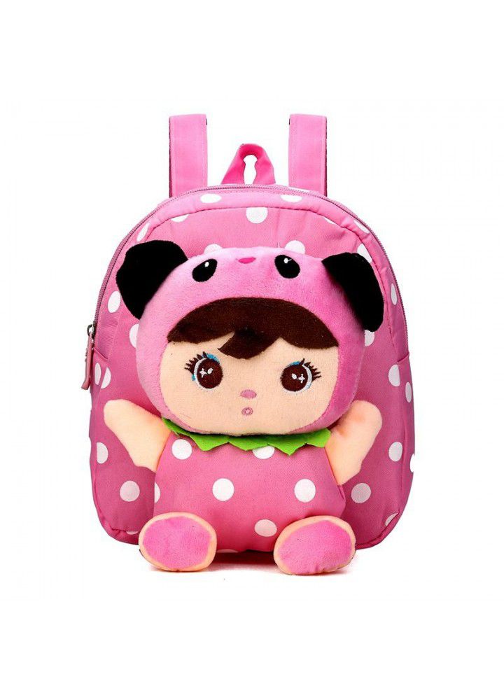 The manufacturer directly provides 1-4-year-old boys and girls cartoon backpacks, lovely canvas backpacks, dolls and children's schoolbags in stock