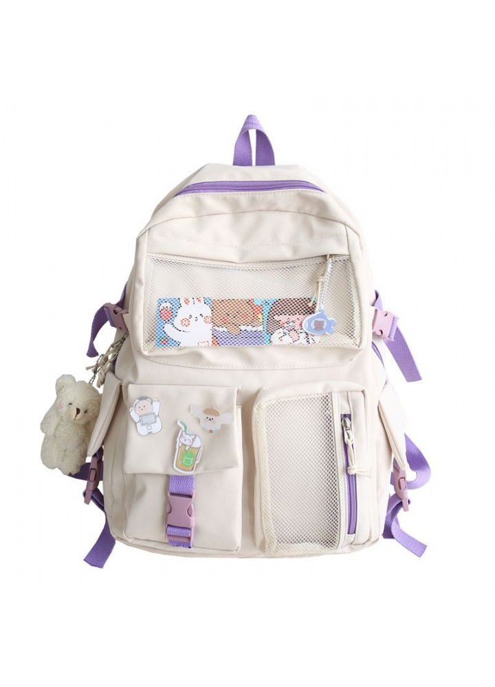 Japanese Harajuku ancient girl schoolbag female Korean ins college style fashion backpack Student Backpack