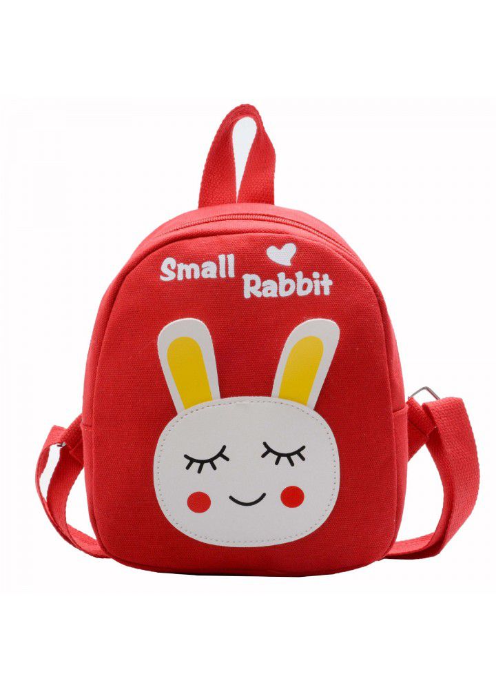 Children's schoolbag cartoon rabbit canvas bag kindergarten children's backpack Korean fashion girl backpack foreign trade