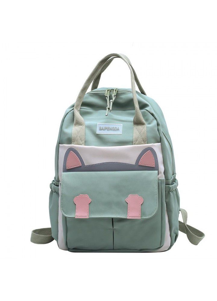  new backpack schoolbag female Korean version simple foreign style student travel leisure backpack