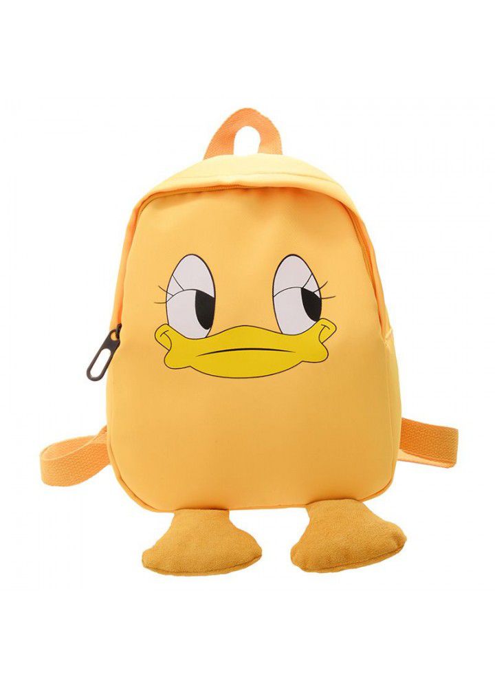 Cute duckling children's schoolbag kindergarten small class baby cartoon backpack 2-5-year-old boys and girls Nylon Backpack