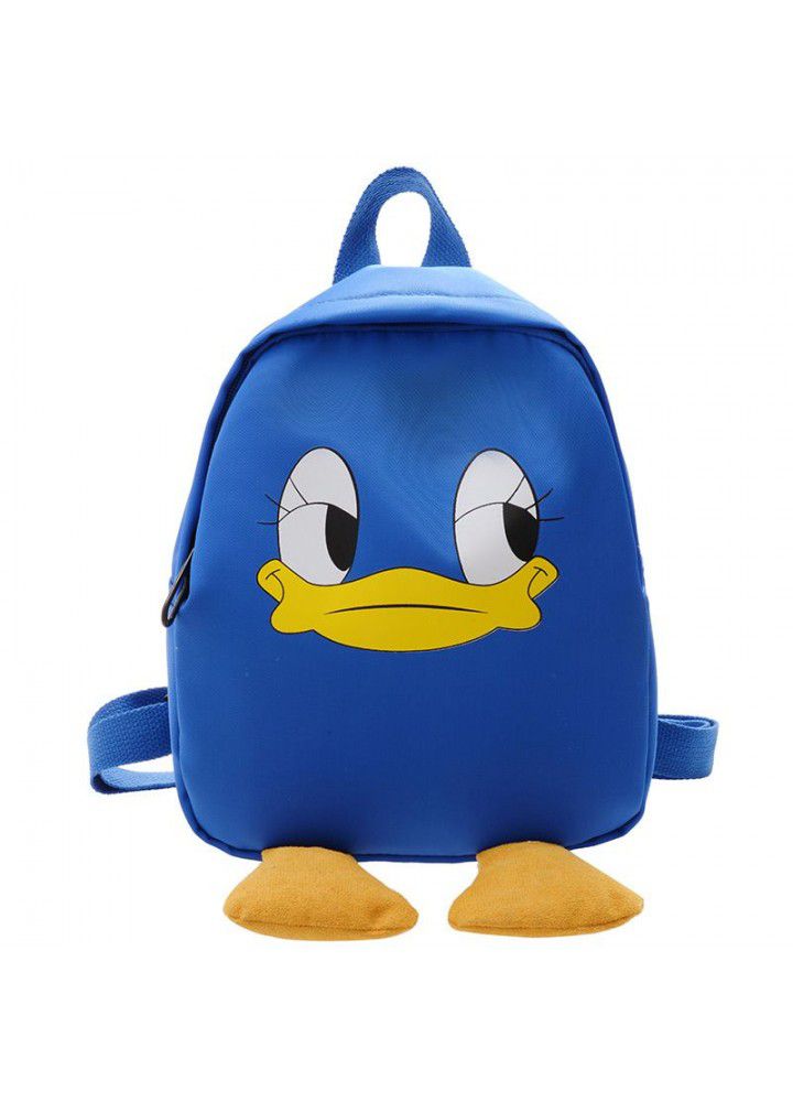 Cute duckling children's schoolbag kindergarten small class baby cartoon backpack 2-5-year-old boys and girls Nylon Backpack