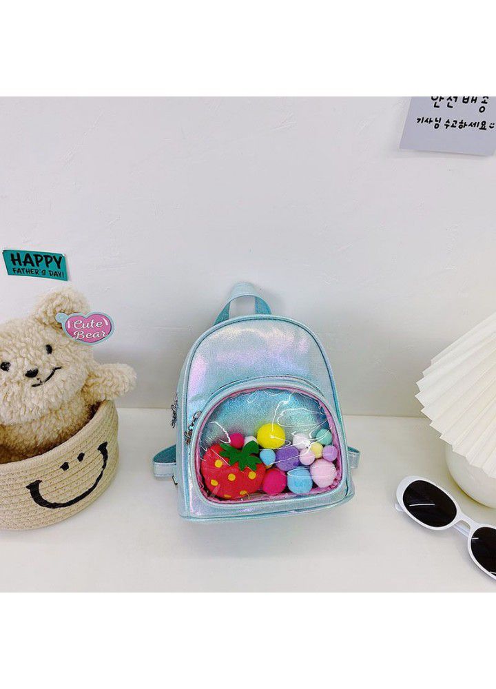 New Korean laser children's backpack girls' cute baby accessories backpack 2-6-year-old Princess leisure schoolbag wholesale