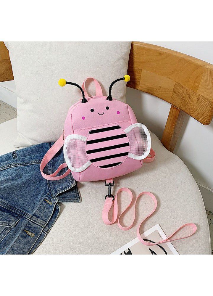 Anti loss backpack Infant Baby double shoulder bee small schoolbag 1-3 years old children boys and girls lovely Backpack
