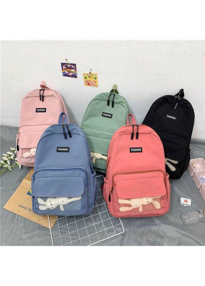  new spring rabbit backpack Qingxin fresh and sweet girl junior middle school student schoolbag traveling Backpack