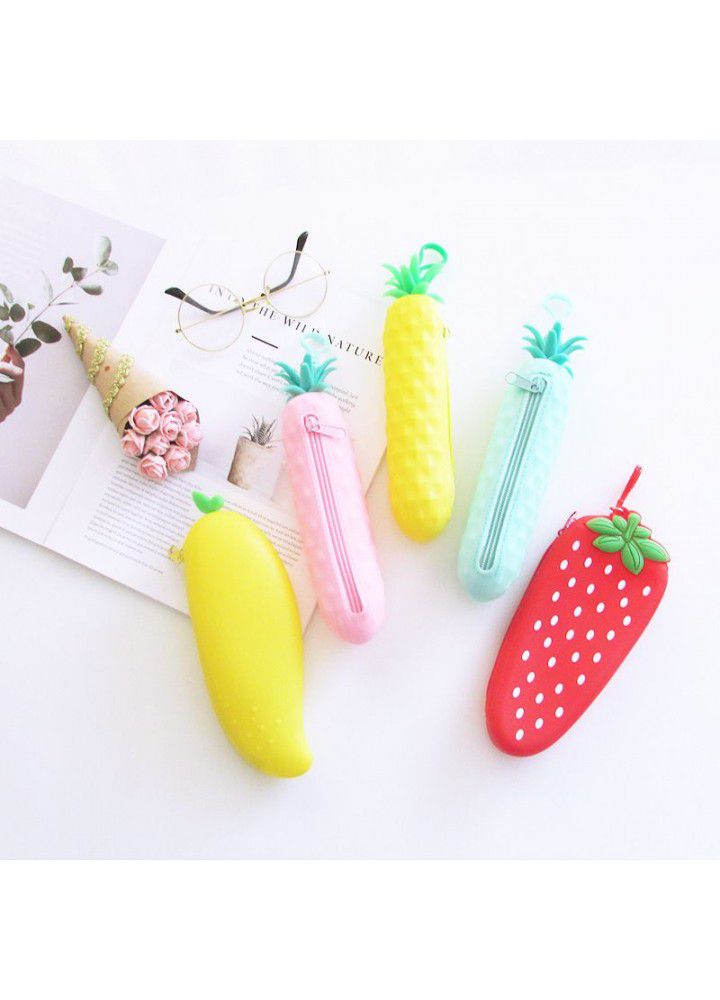 Silicone pencil bag pupil cute net red children's pencil bag boy girl pencil box large capacity stationery box