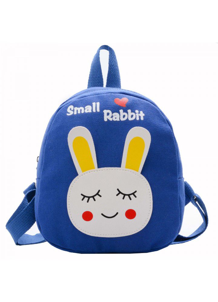 Children's schoolbag cartoon rabbit canvas bag kindergarten children's backpack Korean fashion girl backpack foreign trade