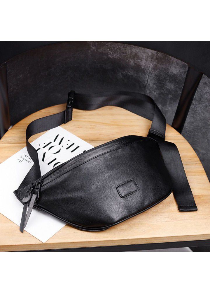  factory fashion Japanese young men's chest bag trend dumpling personalized waist bag men's and women's messenger soft leather backpack batch