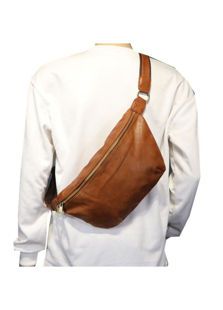  new trendy brand chest bag men's Korean version trendy fashion small bag diagonal cross bag waist bag large capacity leisure small backpack