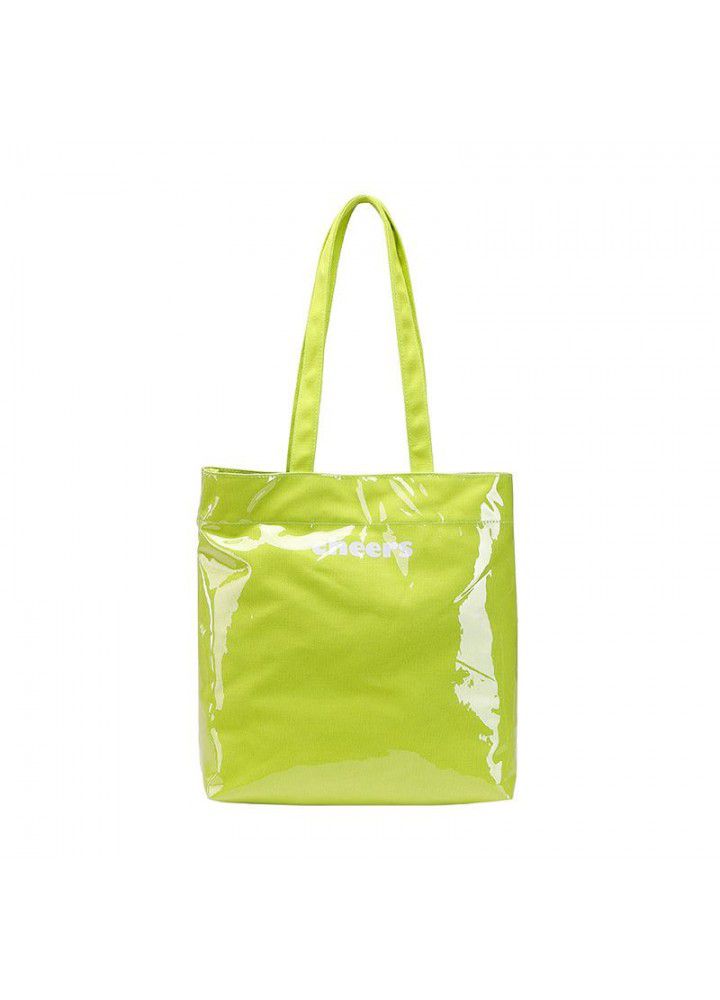 Canvas bag ins Korean style  new fashion summer transparent handbag PVC large capacity shoulder bag women's bag