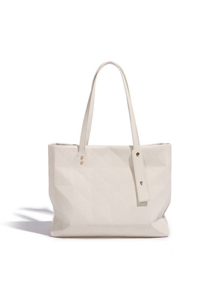 Large capacity bag women's fall versatile  new Chaoling lattice single shoulder bag commuter simple portable Tote Bag