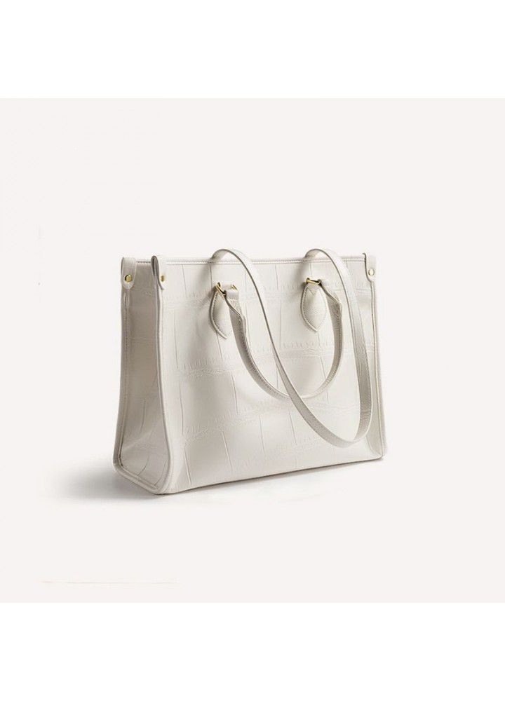 Large capacity Tote Bag portable Commuter Bag female autumn winter  new fashion simple fashion white-collar Single Shoulder Messenger Bag