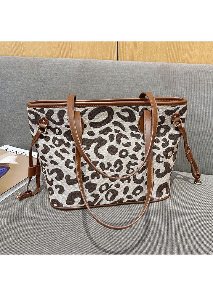 autumn and winter new Tote Bag leopard print bag large capacity single shoulder portable messenger women's bag Korea dongdamen women's bag
