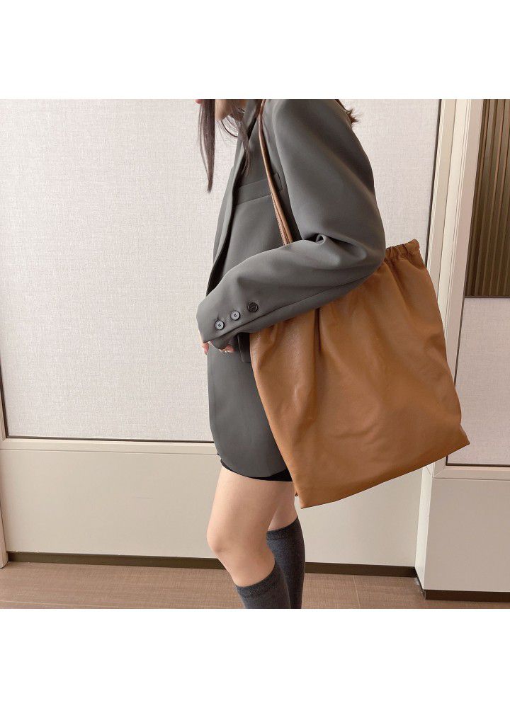 Shangxin bag female  fashion Korean version versatile one shoulder portable Vintage bucket large capacity tote bag large bag