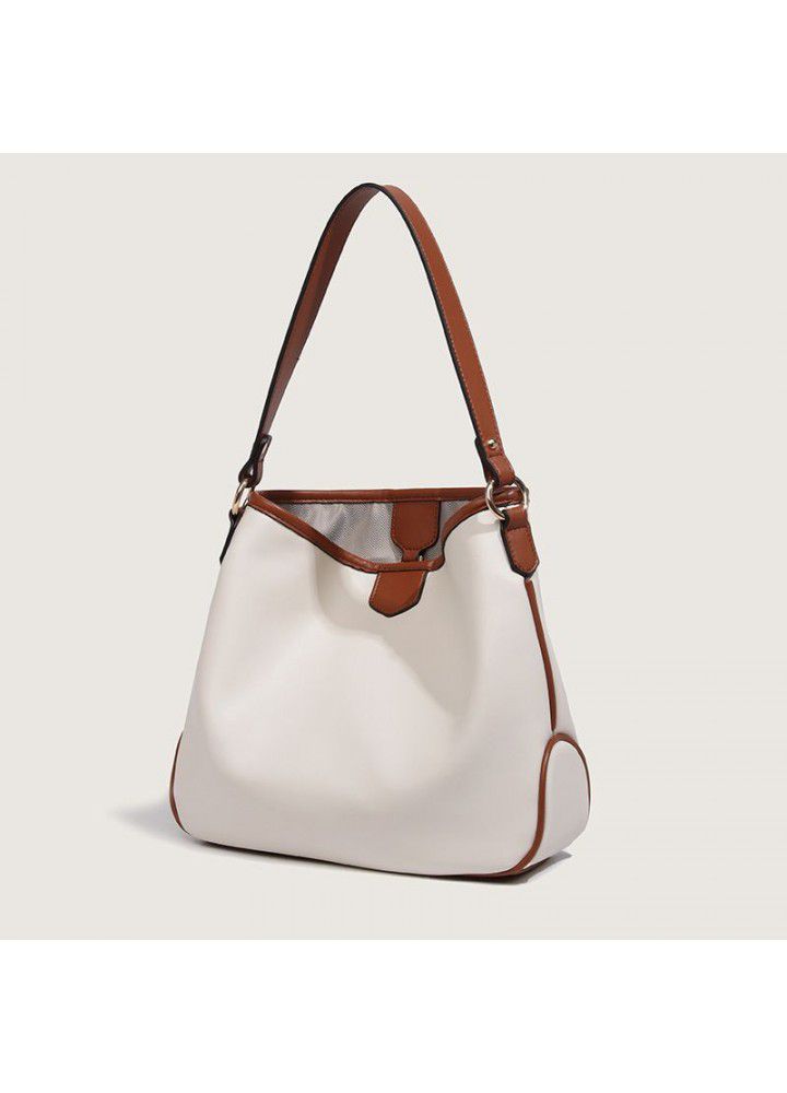 Large capacity women's bag  autumn and winter new fashion armpit bag solid color portable Tote Bag Messenger Bucket Bag