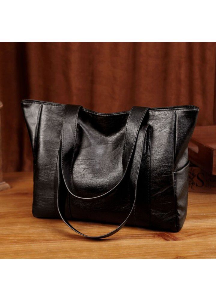  women's bag autumn and winter new trend European and American versatile handbag Messenger Bag Tote Bag single shoulder simple large bag