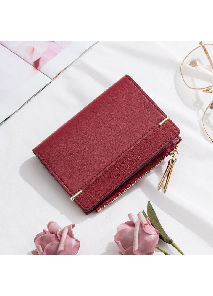  new women's wallet wholesale short zipper wallet Korean version simple fashion trend zero wallet wallet
