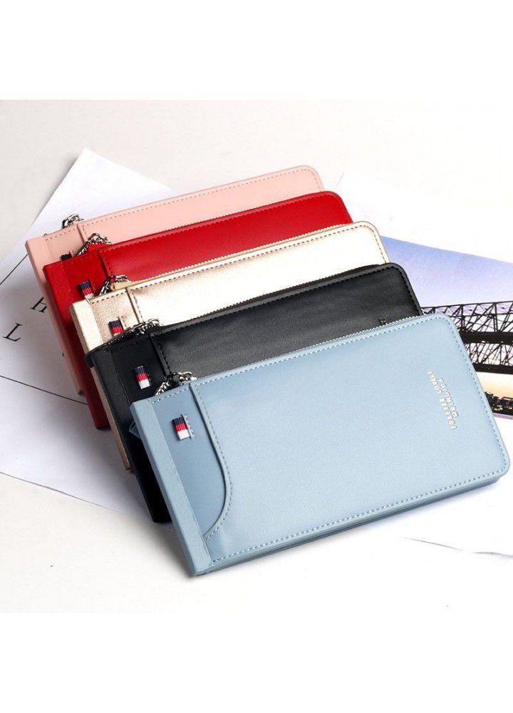  new wallet women's long multi card slot card bag Korean zipper wallet hand bag women's multifunctional Wallet