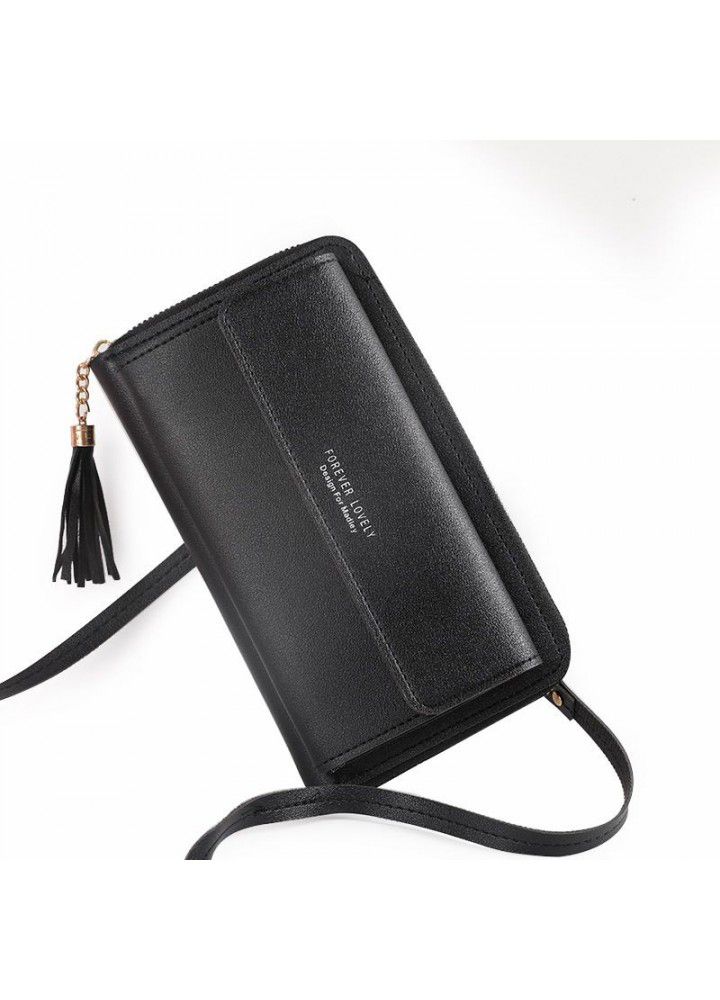  new large capacity multifunctional solid color single shoulder small bag fashion simple horizontal messenger mobile phone bag for women