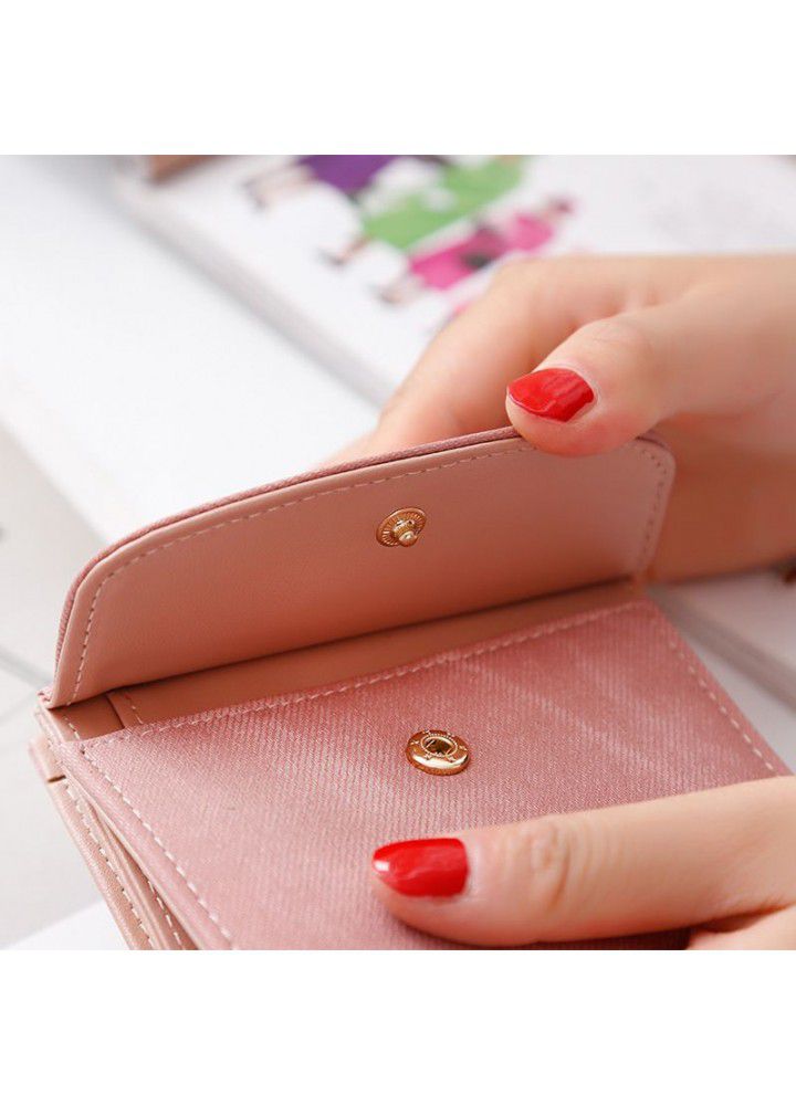  new women's short wallet Korean fashion canvas 20% discount small teaching bag multi card slot zero wallet wholesale